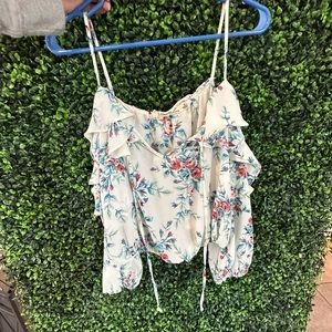 Flower print crop top